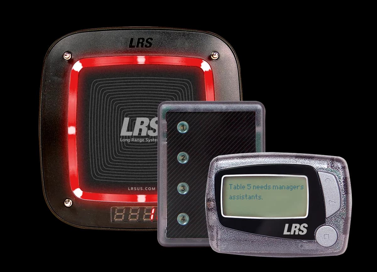 LRS CS7 coaster, alphanumeric pager and Star Pager