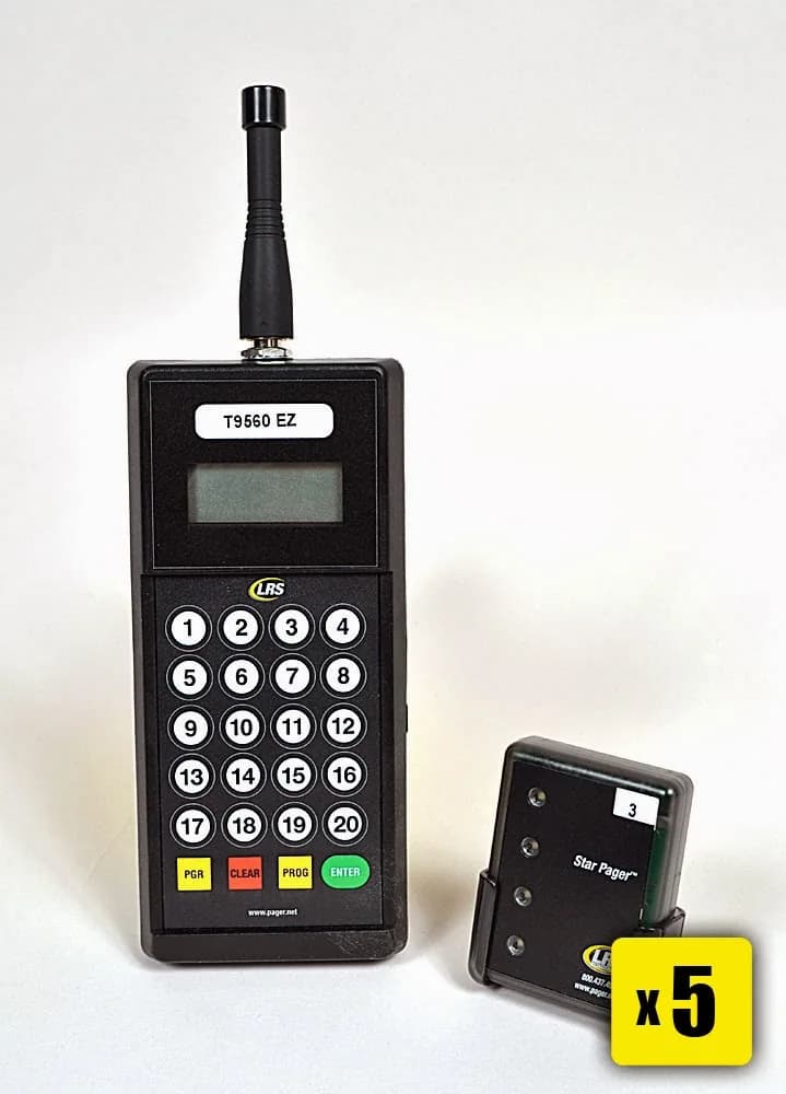 LRS kit: T9560EZ transmitter and five Star Pagers